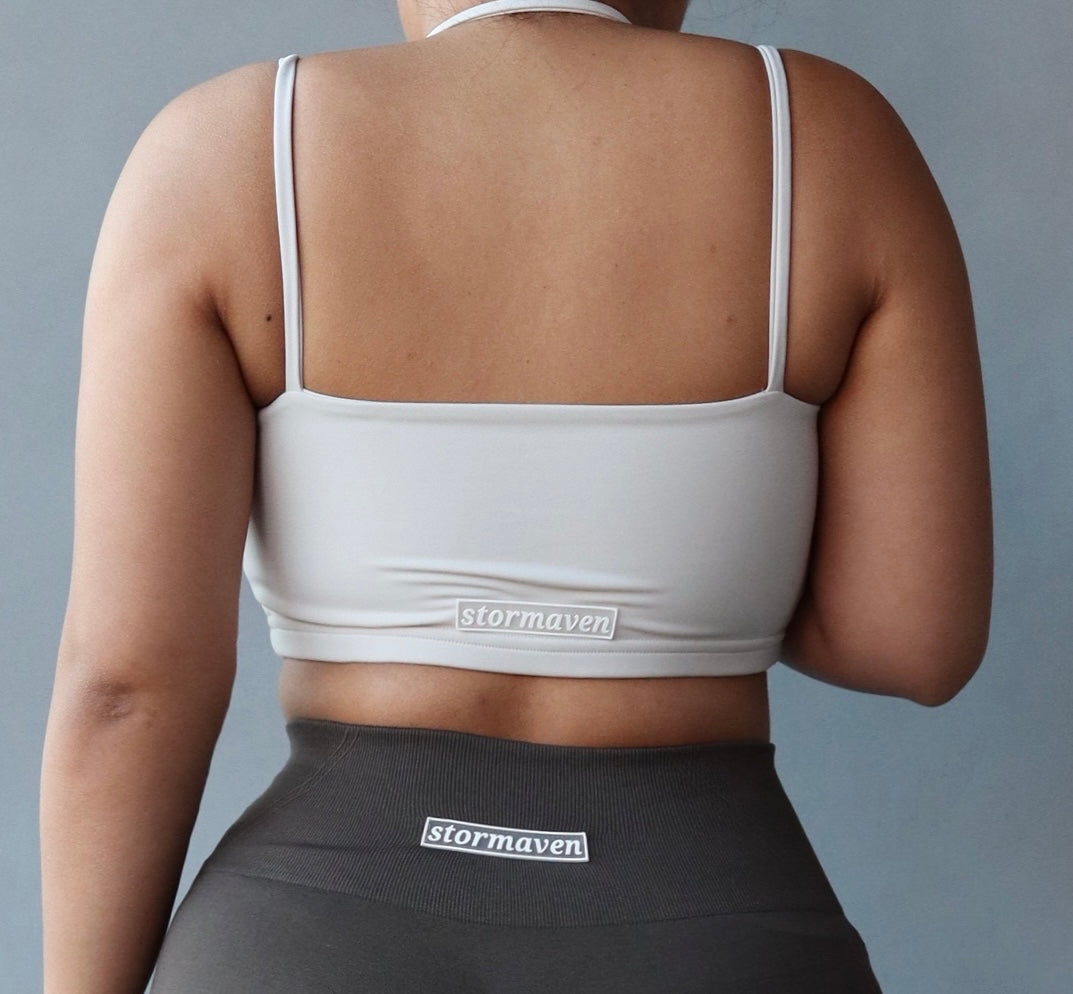 CoreFit ™ Multi Strap Bandeau Bra in Ivory White