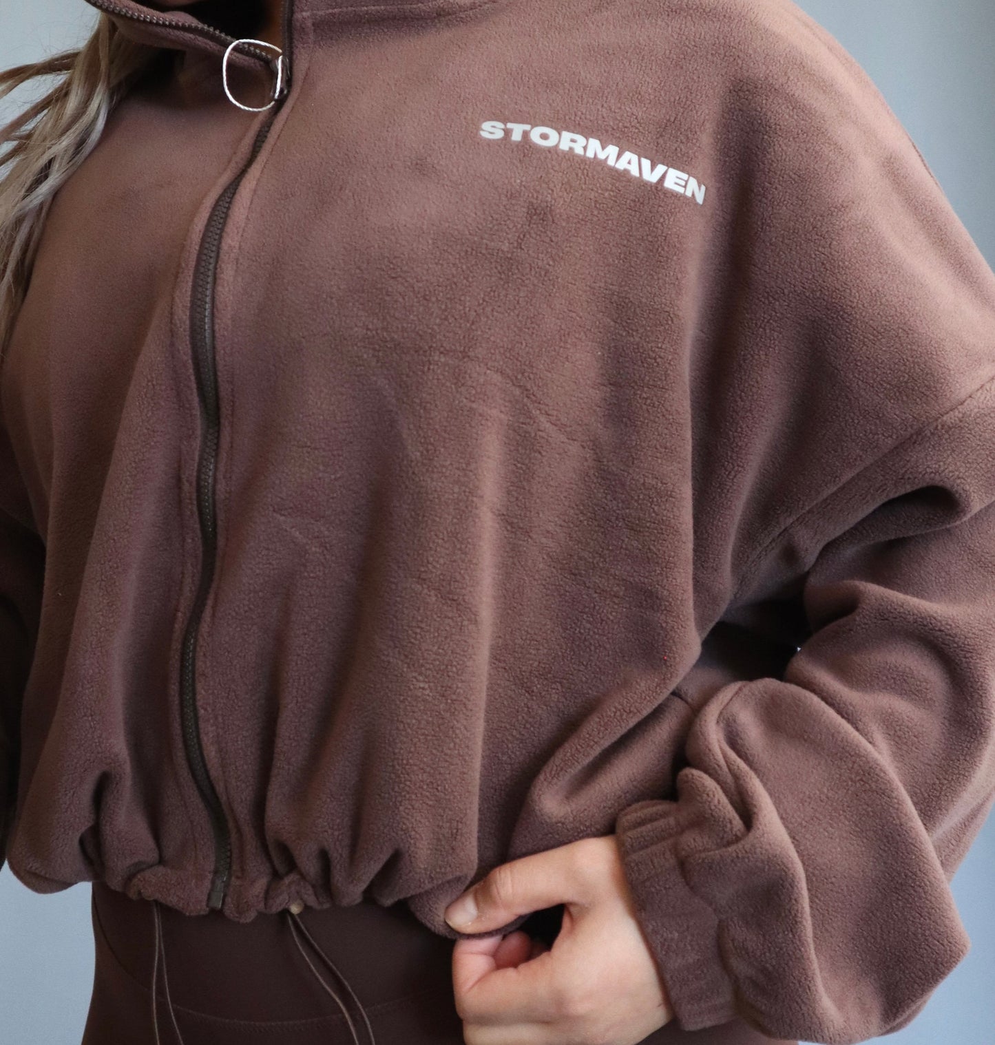 Fleece Sweater in Choco