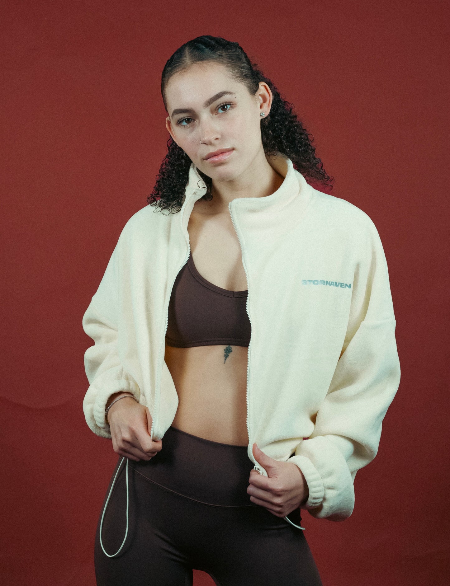 Fleece Sweater in Ivory