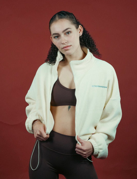 Fleece Sweater in Ivory