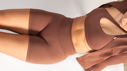 Pre-Order: SeamlessSculpt ™ Shorts 4.5" in Espresso Brown